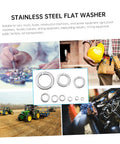 600 Piece M2 Stainless Steel Spring Washer Assortment Kit Lock Split Washers For Vibration Resistance And Tight Fit In Machinery And Equipment DIY Friendly Kit Pro, stainless flat washers