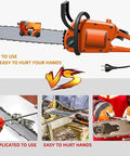 Portable Chainsaw Sharpening Kit With Five Sharpening Heads Hand Crank Jig for 4 to 22 Inch Chainsaws with gloves and brush