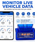 Bluetooth OBD2 Scanner For iPhone And Android, 5.1 Adapter displaying live data on phone with ELM 327 adapter