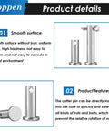 132-Piece Clevis Pin, Cotter Pin, And Hair Pin Set With 304 Stainless Steel, details on smooth surface and product features.