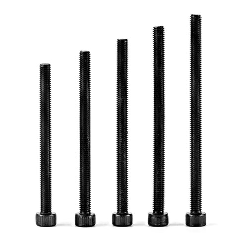 M5 Hex Socket Head Cap Screws Set Heavy Duty 60 65 70 75 80mm Fully Threaded 12.9 Grade Alloy Steel Black Oxide Finish Allen Drive