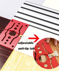 Dead Nuts Straight Track Saw Square Plus Rock Solid Ninety Degree Guide Rail Alignment Jig with adjustable anti-tip tabs.