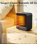 Compact 1200W PTC Ceramic Space Heater For Indoor Use Crazy Fast Heat Desk Warmer With Overheat And Tip Over Protection