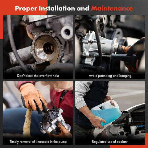 Instructions for installing Engine Water Pump For Ford F-150 And Mustang 2011-2023 V8 5.0L DOHC With O Ring 3 Bolt Flange