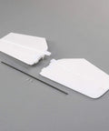 Timber X Horizontal Stabilizer EFL3853 Replacement Part For RC Airplanes, white stabilizer parts with rod on grey surface