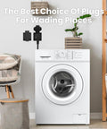 Tough As Nails 4 Pack US Standard Waterproof Power Outlet Faceplate 15A 125V Three Hole Wall Socket beside washing machine.