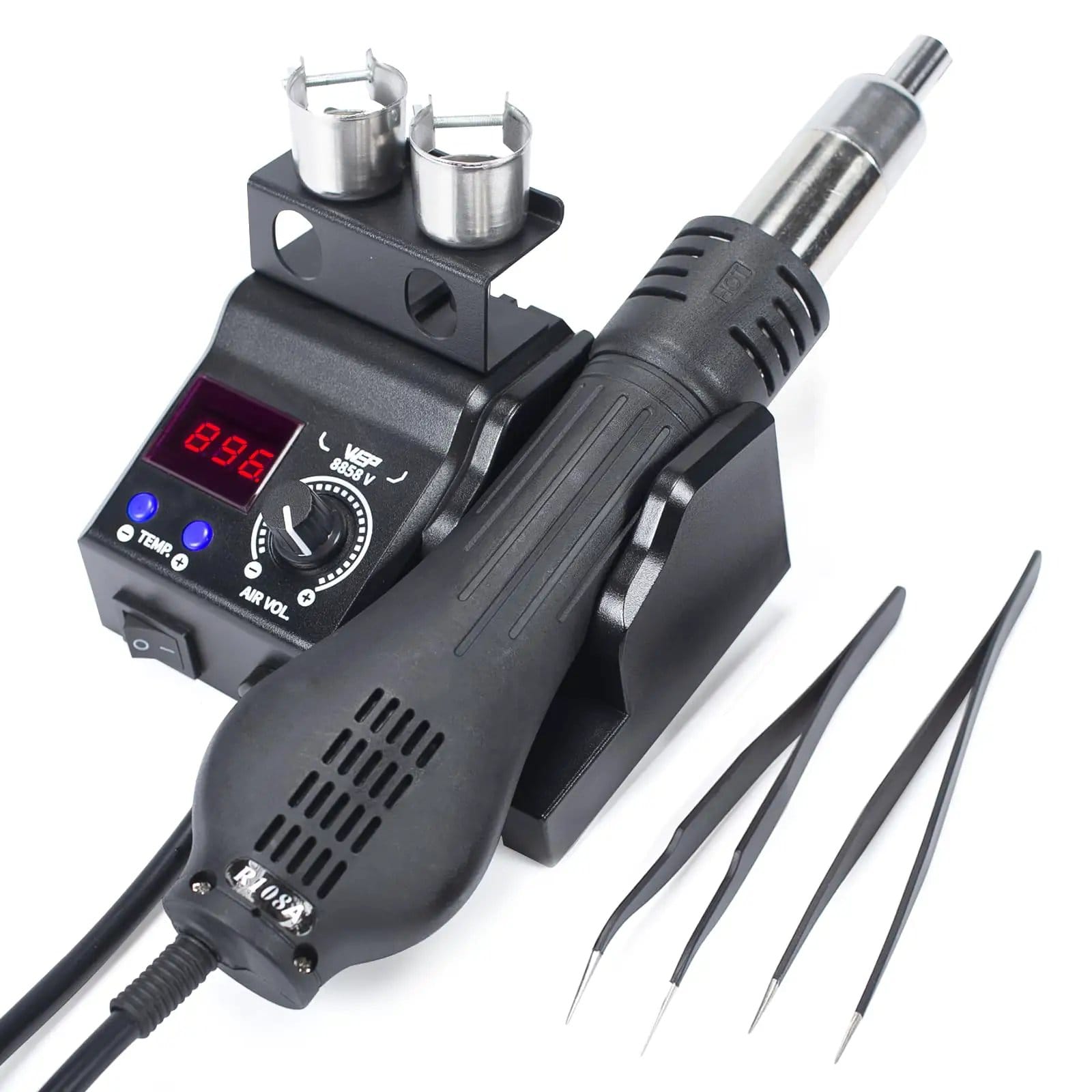 Compact Hot Air Rework Station Kit for Precise PCB Soldering