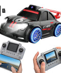 FPV Mini RC Car With Camera And 2.4 Inch Screen, Dual Control Via Remote Or App, 360 Degree Drift Capable, Rechargeable Battery, Includes 8GB Card
