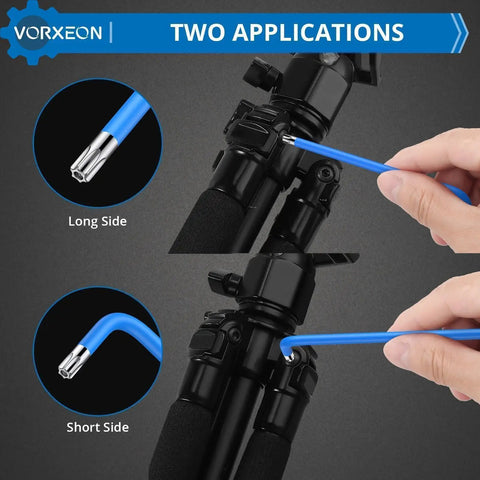 Nine Piece Pro Grade Torx Star Wrench Key Set T10 To T50 With Visible Coding And Non Slip Coating used with tripod