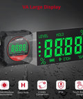 Heavy Duty Digital Angle Gauge With Freakin Precise Readings And Hella Strong Magnetic Backing Optimized For Rapid Framing Layouts And Hassle Free Weekend Projects large VA display with level and hold indicators