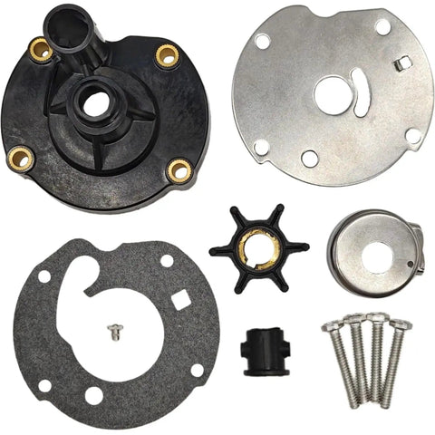 Outboard Water Pump Repair Kit For Five Point Five HP Six HP And Seven Point Five HP Johnson Evinrude OMC Motors Includes Impeller Housing Liner Plate O Rings Seals And Screws Replacement 763758 0763758 Easy Fit