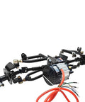 All In One Go Kart Build Kit With Four Wheel Drive 40 Inch Rear Axle 48V 1000W Motor Differential Wheels Steering Kit Front Suspension Swing Arm For ATV Quad Buggy Go Cart Golf Cart DIY, showing components and motor.