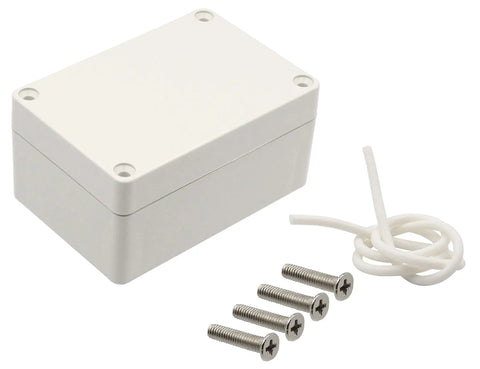 2-Pack Weatherproof Outdoor Junction Box Set, IP65 ABS Plastic Enclosures in Gray-White with screws and seal, 100x68x50mm