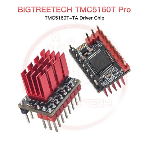 TMC5160T Pro V1.0 Stepper Driver With Beefy Heatsink Ultra Quiet 56V 3A High Speed Printing SPI SD Mode Compatible 3D Printers