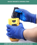 Hands attaching Magnetic Hanging Strap For Fluke Multimeters And 115 116 117 175 177 179 15B Plus 17B Plus 18B Plus 87V 287 289