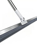 Close-up of a 19.7 Inch Wide Floor Squeegee With 51-58 Inch Telescoping Stainless Steel Handle for effective water removal