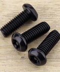 Snag This Badass Set Of M6 By 20mm Button Head Torx Machine Screws In Premium Stainless Steel With A Sleek Black Finish And T30 Security Bits For Tough Anti Theft Garage Builds - three black button head screws