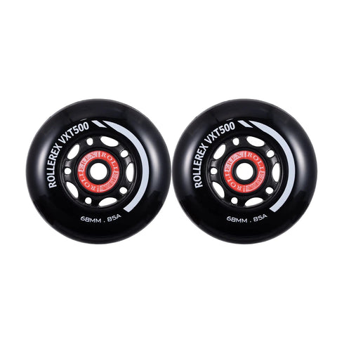 Kids Inline Skate Wheels 68mm 85A 2 Pack With Bearings Spacers And Washers For Roller Blades And RipStik Caster Board Replacements