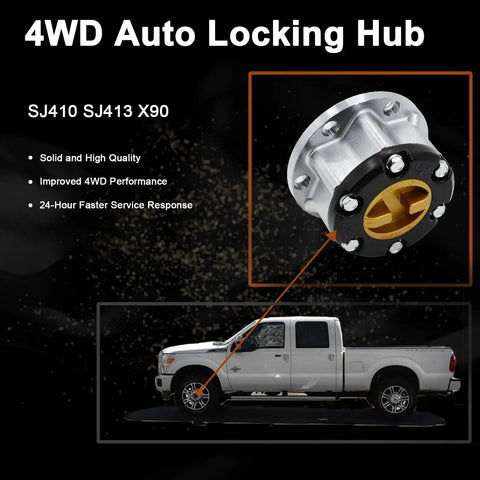 Pro Rock Solid Zinc Alloy Wheel Locking Hubs For Suzuki Samurai Vitara Jimny 26 Spline Axle Connectors Offroad Traction Locks, close-up view.