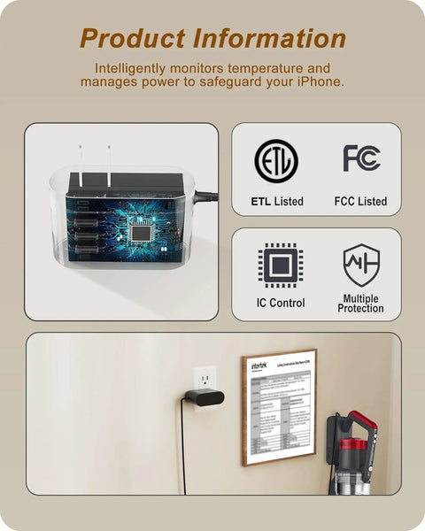 Charger For Eureka MC2805A And Rapid Clean Pro Vacuum Cordless Series with ETL FCC listed certifications and IC control display