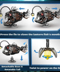 Angler Fish Mechanical Building Block Set With Lights Dope STEM Toy For Kids And Adults Deep Sea Ocean Creature Kit For Home