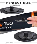 150 Pcs 2 Inch Sanding Discs 120 Grit For Die Grinder Surface Finish Grind Polish Burr Removal Rust And Paint Prep Easy Quick Change Compatible With Various Die Grinders showing close-up of one disc with dimensions