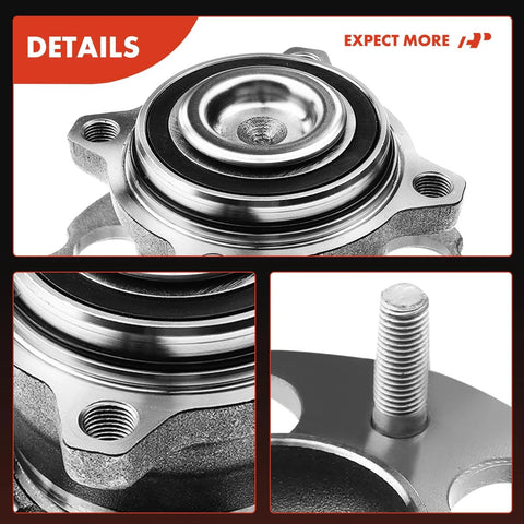Close-up of Rear Wheel Bearing And Hub Assembly Bolt-On 5 Lug Fits Honda CR-V 2007 2011 And Accord Crosstour 2010 2011
