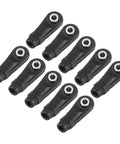 M4xL26mm Lever Steering Linkage Tie Rod Ball Head End For RC Crawler Car 10 Pcs Black Beefy Ball Joint Ends, angled view