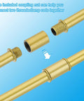 Heavy Duty Straight Pipe Lamp Stem Rod Kit Built Tough For Everyday Hustle Four Pack M10 Double End Thread Carbon Steel showing coupling nut and rods.