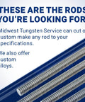 Durable Molybdenum Rod, 36 Inches Long, Five Sixteenths Inch Diameter, Eighteen Threads Per Inch, Industrial Grade, Corrosion Resistant, Built Tough For Heavy Duty Machining And High Temperature Applications displayed with custom alloy options
