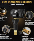 Ford TPMS Tire Pressure Sensor 315MHz 4 Pack For F150 F250 F350 Explorer Edge Escape Expedition Bronco 2015 To 2024 No Hassle Easy Install OE Style Replacement Kit, OEM-style 315MHz sensor