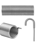 Heavy Duty Recliner Replacement Tension Spring Solid Stainless Steel Couch Sofa Chair Mechanism Hardware 6 1/4 Inch Long Neck Hook Design 2 Pack