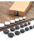 Adjustable Screw In Furniture Leg Levelers 24 Pack in various sizes, featuring brown, black, and white colors for anti-scratch support.