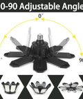 Ultra Bright 2 Pack 250W LED Garage Lights With 25,000 Lumens 6500K Daylight adjustable panel view