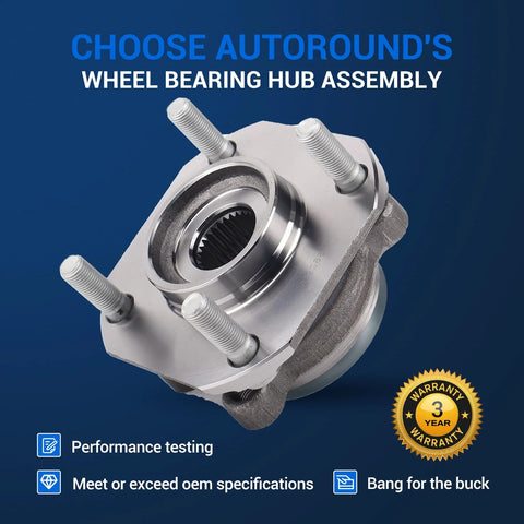 Front Wheel Bearing And Hub Assembly For Nissan Sentra 2L 2007 2008 2009 2010 2011 2012 Fits Front Left And Right 4 Lugs Non ABS 2 Pack