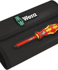 Insulated Kraftform Kompakt VDE Blade Set With 60i 62i 65i 18, Slotted Phillips Pozidriv, black case, anti-roll handle displayed