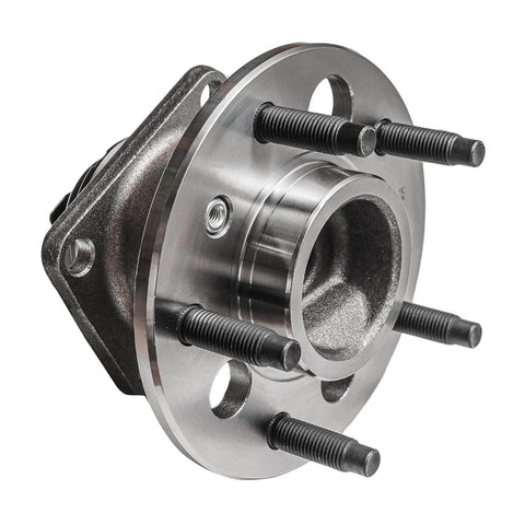 2pc Rear Hub Bearing Assemblies with ABS Sensor, 5-Bolt 5-Lug, front view showing bolts and ABS sensor for GM models