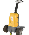 Heavy Duty Electric Powered Tugger With 3000 Lb Pull Capacity featuring ergonomic handle and large wheels for industrial use.