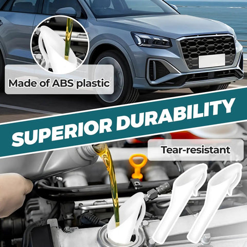 Two Pack Capless Gas Tank Funnel For Cars Durable Polypropylene Fuel Funnel Set For Automotive Maintenance Easy Pour Capless Design Replacement OEM Style Compatible With Ford Models And Other Vehicles