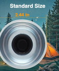 Front view of KPALAG 4-pack trailer wheel hub cups, 2.44 in metal grease covers