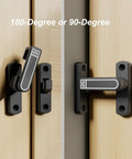 Height Adjustable Flip Latch Lock For Doors And Gates, 90 And 180 Degree Install, Heavy-Duty Fits Barns Garages Fences Sheds