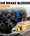 Built Heavy Duty Brake Bleeder Screws With Solid Copper Bases For Sweet Street Builds And Zero Mess Fluid Checks On Any Pro Car Caliper Race Setup, close-up of brass brake bleeder screw.
