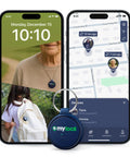 No Stress Gps Locator And 4G Tracker For Keys Wallet Luggage And Little Ones Featuring Live Position Updates Splash Proof Housing And Pre Installed Sim Card To Keep Tabs On Your Valuables on smartphones showing tracking feature.