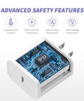 Two Pack 20W USB C PD Fast Charger Block With 6ft And 10ft USB C To Lightning Cables MFi Certified Quick Charge, safety features
