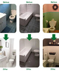 Before and after bathroom upgrade with DIY Tub And Tile Refinishing Kit White Emulsion With Hardener 500g Part A And 10g Part B