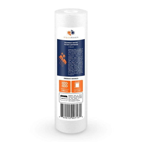 Side view of 5 Micron Sediment Filter 10 By 2 Point 5 Whole House Water Filter Replacement For Well Water Systems P5 AP110 WHKF GD05