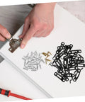 30 Pack Of Concealed Furniture Connector Brackets And Heavy Duty Metal Clamps for Bulletproof Cabinet Setup, featuring black connectors and screws.