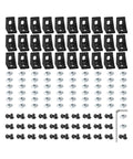 Aluminum Profile Connector Kit for 6mm Slot Profiles, 20 Corner Brackets, 40 T Nuts and Hex Socket Screws Bolts on display