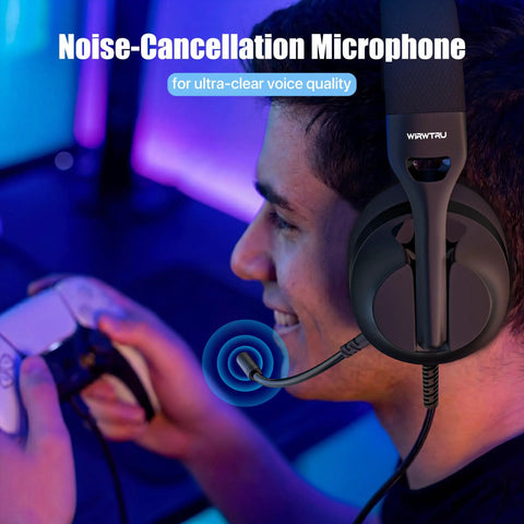 Ultra Lightweight Wired Gaming Headset With Microphone For Xbox Series X S PS5 PS4 Switch And PC Noise Canceling Microphone Soft Earmuffs