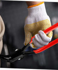 Hand holding Heavy Duty Metal Bender Tool Hand Seamer For Precise Sheet Metal Bending with Anti Slip Jaw in use